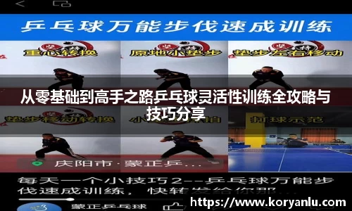 从零基础到高手之路乒乓球灵活性训练全攻略与技巧分享